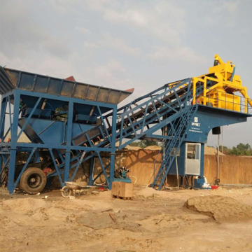 35m³/Hour capacity movable mobile concrete batching plant