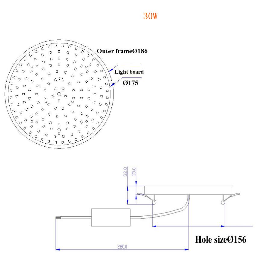 30W led panel light