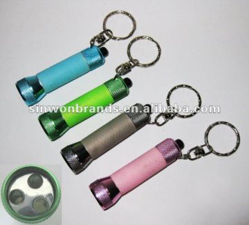 3 LED METAL TORCH W/KEY CHAIN