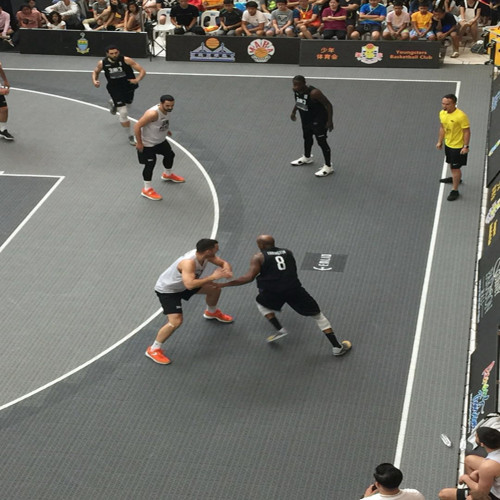 FIBA 3x3 Basketballplatz Plastik im Freien im Freien