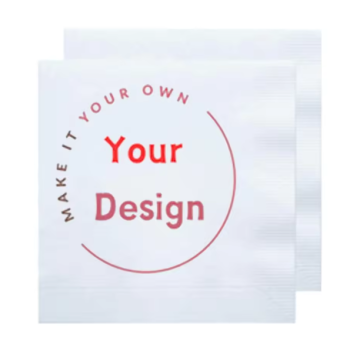 Custom Personalized 2Ply Virgin Wood Pulp Cocktail Napkins