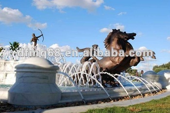 Bronze garden statue fountain outdoor