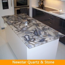 Gray Agate Semiprecious Stone Countertop