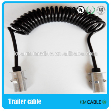 trailer curly cable with customized working length