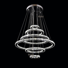 modern 6 rings chandelier crystal hanging lamp