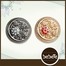custom engraved buttons,crescent flower metal buttons crafts