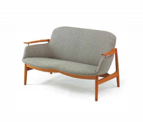 Noordse stijl grijs zachte 2 stoelen sofa