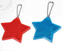 Reflective safety star shape keychain