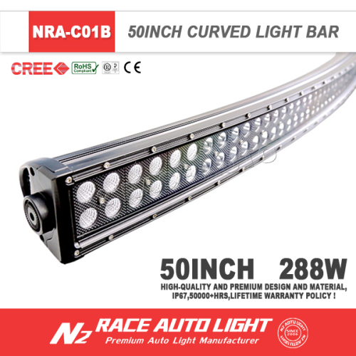 12V High Lumens Led Light Bar Double Row Offroad LED Light Bar With Black Face