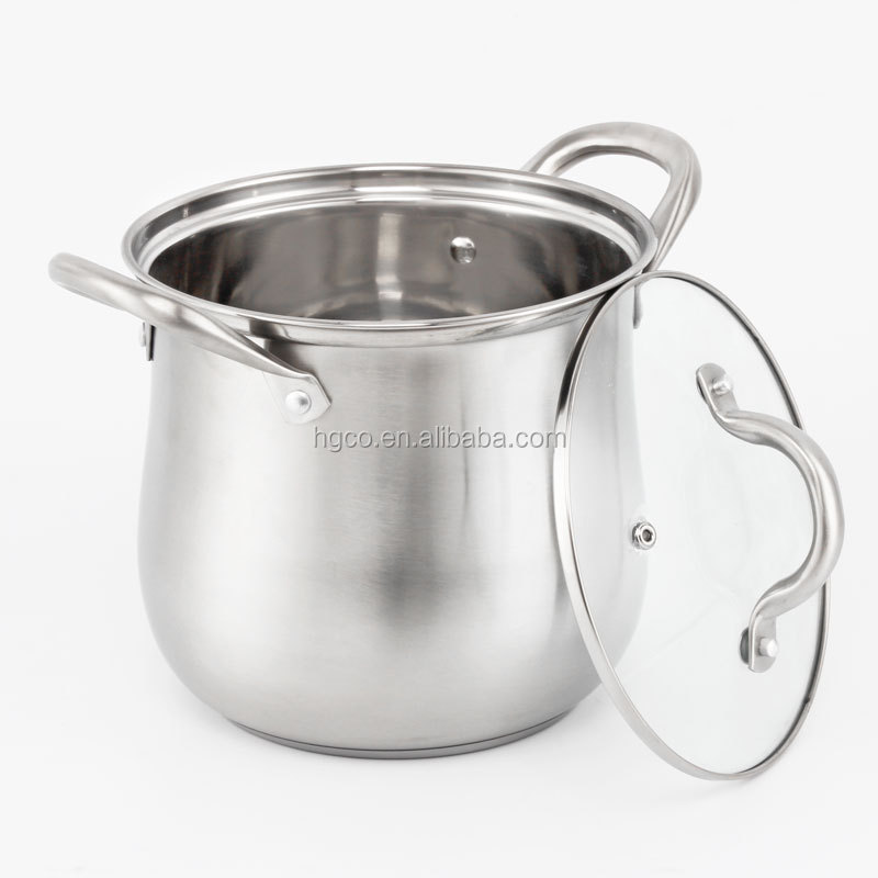 HG wholesales high quality ss 304 stainless steel soup pot with steamer