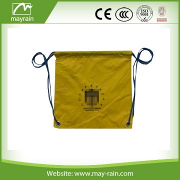 silk printed ustom drawstring polyester gym bag for sports