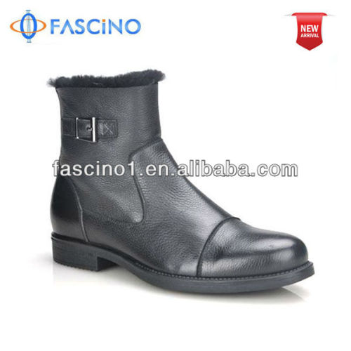 Leather boots men winter