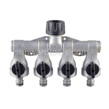 Metal 4 way tap adaptor