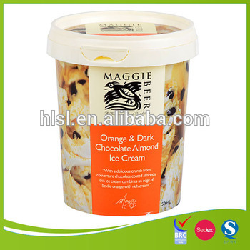 Round IML ice cream box with lid