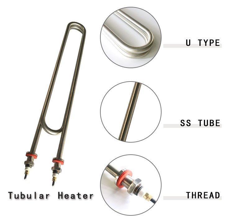 High quality deep fryer heating element L shaped tubular heater