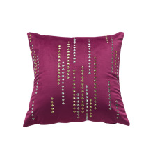 Dutch Velvet Iron Drill Rivet Irregular Geometry Pillow Case