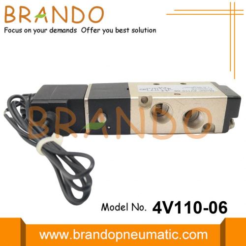 4v110-06 1/8 &#39;&#39; 5/2 Valvola pneumatica per solenoide 24VDC