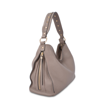 Borsa superiore con cerniera Borsa hobo in pelle giapponese