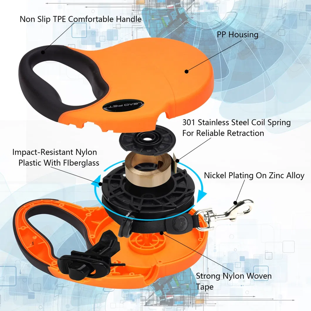 Dog Walking Pet Leash for Medium Large Dogs Heavy Duty Retractable Dog Leash Pet Products