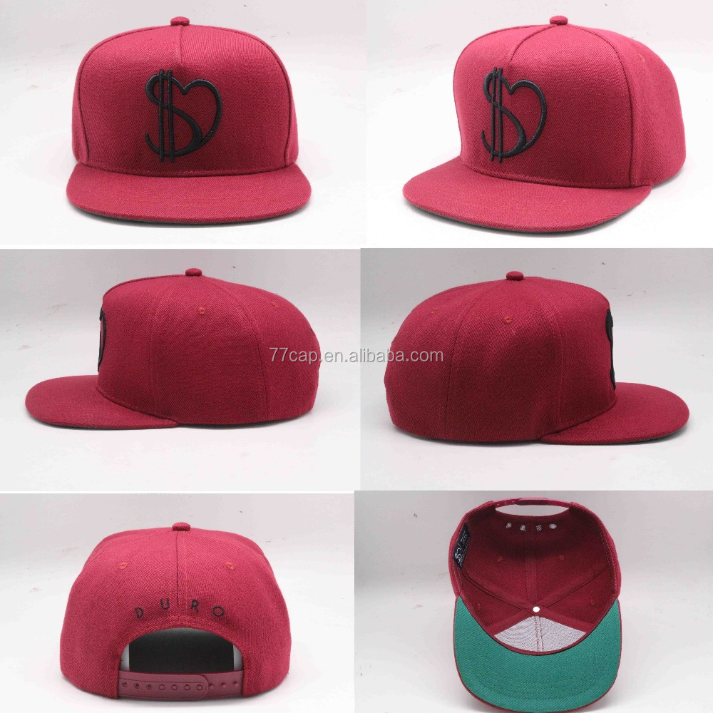 3D Embroidery Organic Hip-Hop Customized 5/6 Panel Snapback Hats