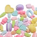 Suministro mezclado Flatback Artificial Craft Food Resina Bead Accesorio Encantos Pastel Candy Decoración Casa de muñecas Juguete Diy Art Deco