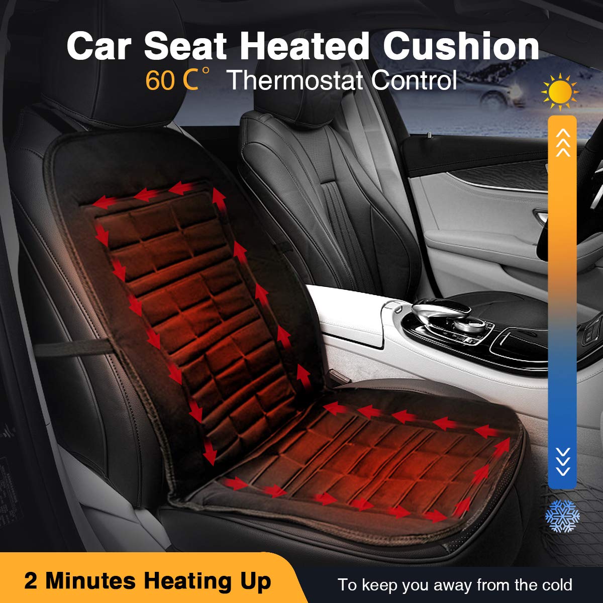 Nitoyo 12v multi-functions heated car seat cover cushion