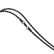 Hiphop 3mm 316L Stainless Steel Rope Chain Necklace 18k Gold Plated Stainless Steel Twist Chain - Wholesale