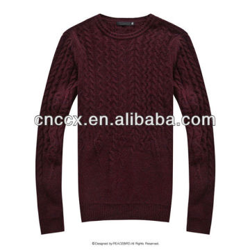 13STC5638 latest design cotton mens cable knit pullover sweaters