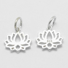 925 Sterling Silver Lotus Pendant Necklace: Unique Pandahall Collection