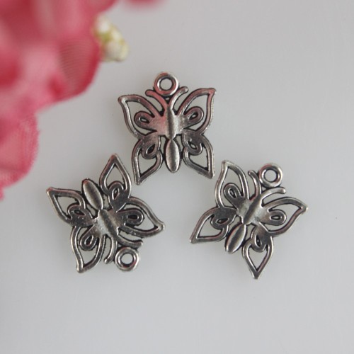 15mm Alloy Hollow Butterfly Charms For κολιέ βραχιόλι σκουλαρίκια πεταλούδα κοσμήματα κάνοντας ευρήματα αξεσουάρ