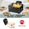 Black en acier inoxydable Fryer Electric Deep