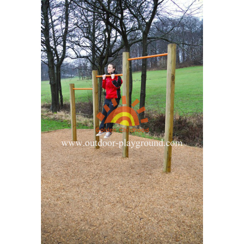 Wooden Uneven Bars Balance HPL Playground For Kids