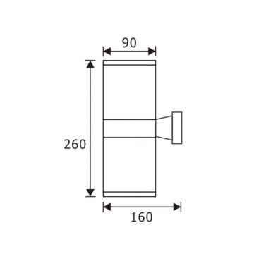 LEDER aluminium waterdichte 10W * 2 buitenwandlamp