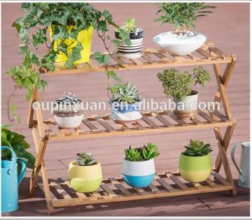 Mutifuctional Bamboo foldable flower shelf