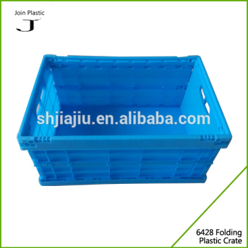 Foldable plastic tote box