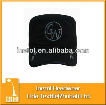 black flat hat