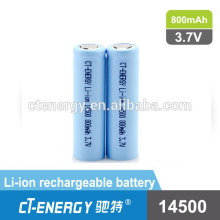 3.7v Li-ion 14500 li-ion rechargeable battery