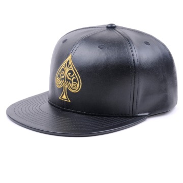 customize faux leather hat snapback cap