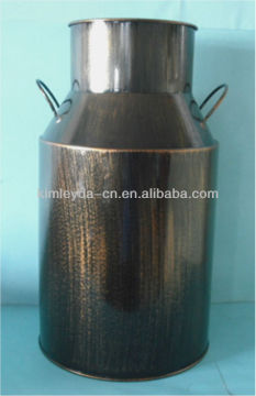 Antique metal milk jug flower pot metal milk jug