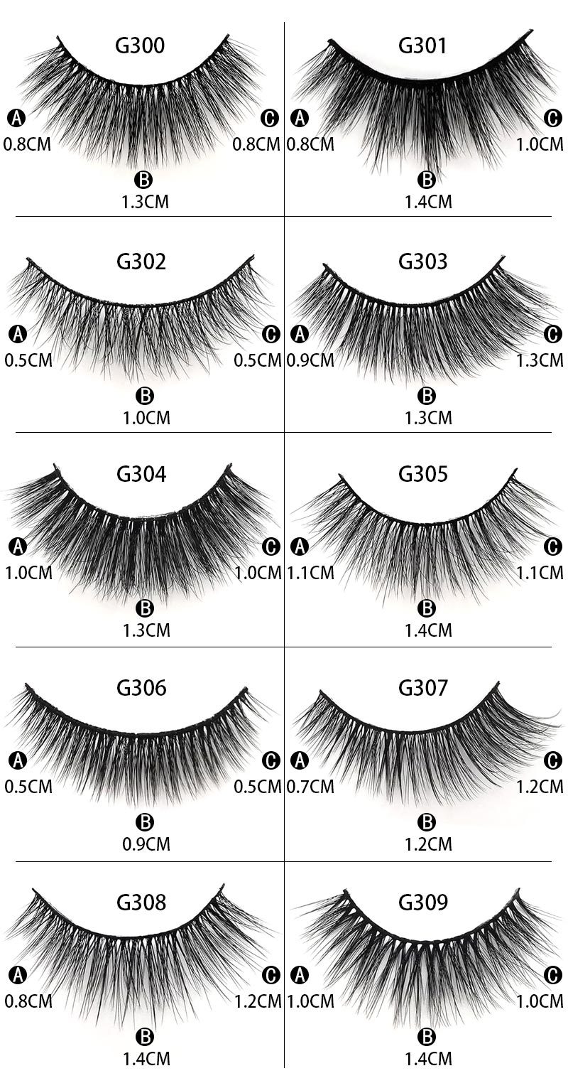 New waterproof mink false eyelashes Thick eyelashes high quality 3d mink false eyelashes 3 pairs wholesale