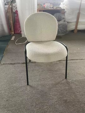 Nordic Style Modern Minimalist Wool Fabric Dining Chair
