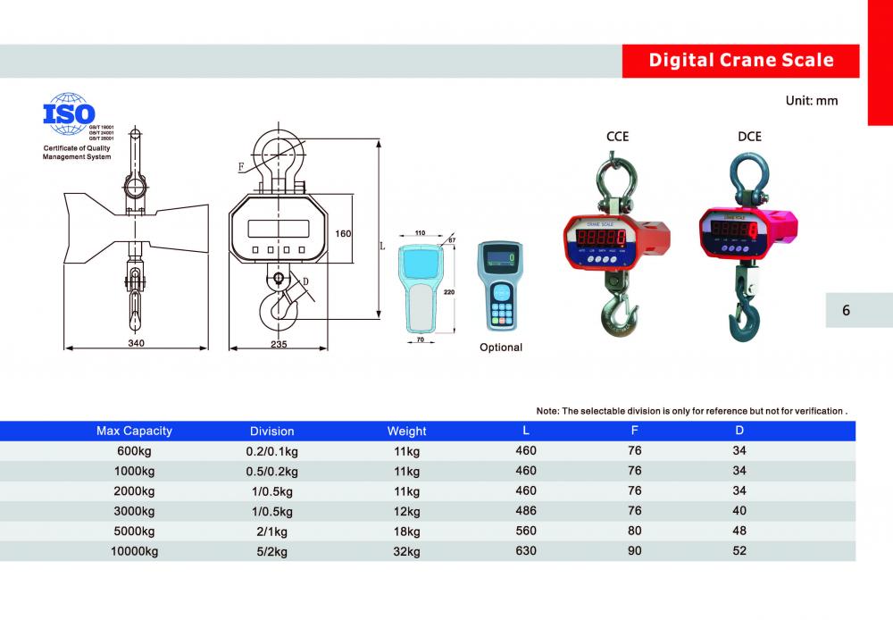 Hanging scale with display