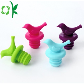 Birds Shape Single Color Design Silicone Wine Stopper