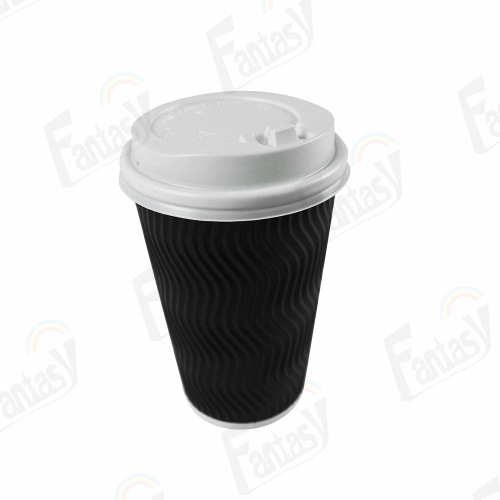 7oz rimpel wandbeker bedrukte wegwerp koffie beker