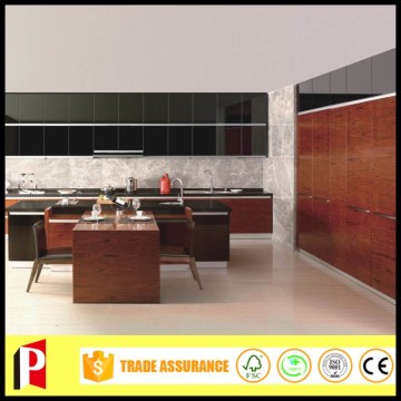 Gorgeous tempered glass kitchen cabinet doors