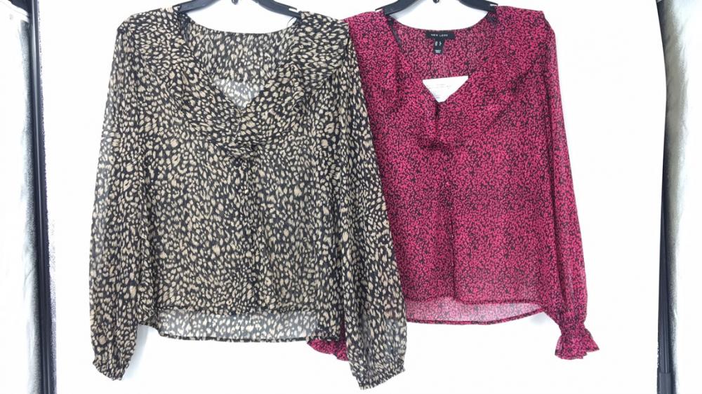 Blusa feminina de manga comprida com estampa de leopardo Lurex