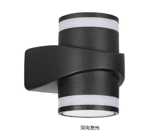 Long Black White Cylindrical Led Outdoor Wall Light