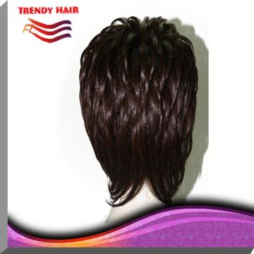 Human Hair Thin Skin Top Lace Wig WHQ1204