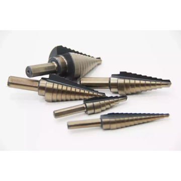 Factory Hoge kwaliteit Getrapte drilbits 5 -stks Amber voltooid HSS Step Drill Bit met rechte fluit voor metaal