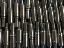 Wear-resistant stainless steel thru-shaft